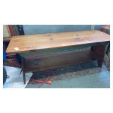 Wooden pine decorated coffee table