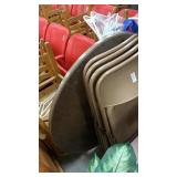 Round card table with 4 folding chairs