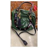 Marino Orlandi handbag green w/gems