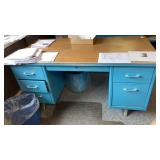 Metal desk w/Formica top 60"x30"- contents not