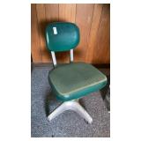 Vintage metal rolling office chair
