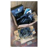 Large lot of computer cords keyboards monitors