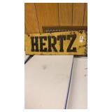 Vintage Heavy metal Hertz sign 24 inches long x 8