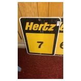 3 Hertz metal parking signs
