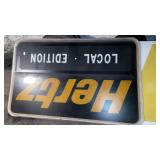 Large plexiglass sign approximately 5 x 7