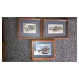 Trio of Victorian San Francisco prints approx