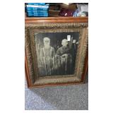 Large antique photo fancy frame 29"x25"