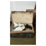 Antique trunk & contents mostly antique letters