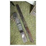 Large block plane, wooden level