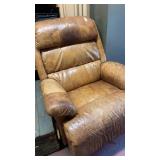 Leather lazy boy tan in color