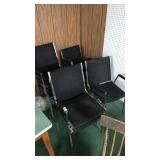 7 metal and cloth chairs
