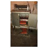 Storage unit with contains and stand