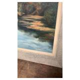 E McGahan oil painting fall scene