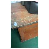 Older wooden table with shelf on contents NOT