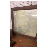 1 old mirror , 1 old vintage picture