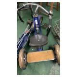 Schwinn tricycle , stroller, old metal milk