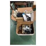 Boxes of computer items and other