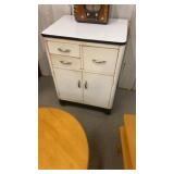 White metal cabinet
