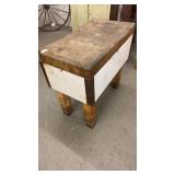 Large butcher block table