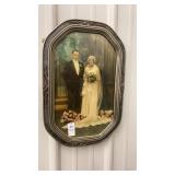 Old framed wedding picture