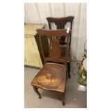 Pair of wooden chairs