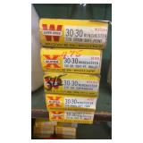 5 Mostly full boxes of Winchester 30-30 brass a