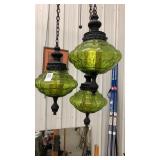 MCM triple pendent lamp swag with plug