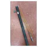 Hudson bamboo fishing rod in tube case