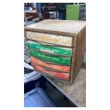 Organizer shop shelf & screws contents