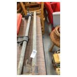 2 vises on steel pipping