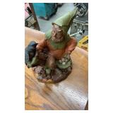 Tom Clark gnome with crow 9 inches tall