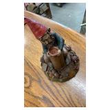 Tom Clark gnome doing pottery 8 1/2 inches tall