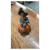 Tom Clark gnome in pumpkin sitting 5 1/2 inches