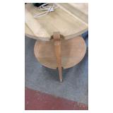 Wooden table 2 shelves