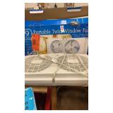 2 portable window fans