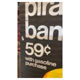 Pirate bank paper sign 6ft tall 43 inches wide