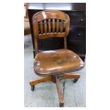 Art Deco era wooden office chair