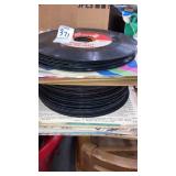 Stack of 45 records most out of sleeves