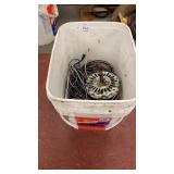 Bucket of wire and old motor