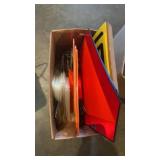 Box lot of safety triangles etc