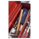 Metal tool box full of tools