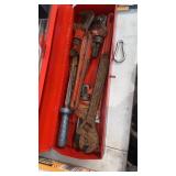 Proto tool tray with rigid pipe wrenches
