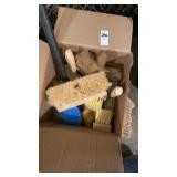 Wooden wheel brush etc