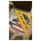 4 pc pliers set and plastic rafter square