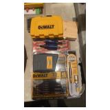 Large lot of dewalt drill set etc