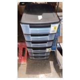 Pair of plastic 3 drawer organizers