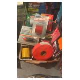 Box lot of marking ribbon and reflective tape