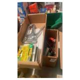 Box lot of of staple guns and staples