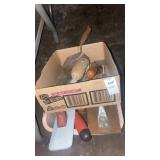 Box lot of concrete finishing tools
