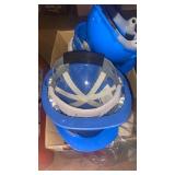 Box lot of hard hats